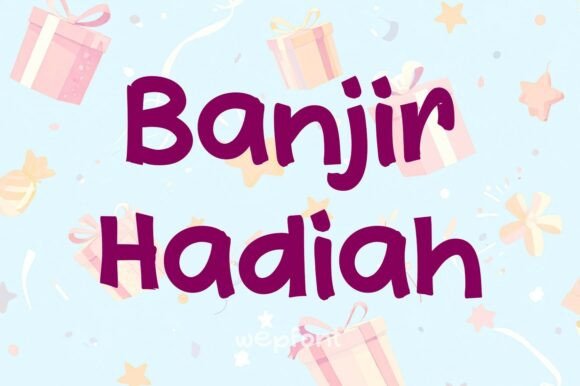 Banjir Hadiah: A Festive Script Font for Makers