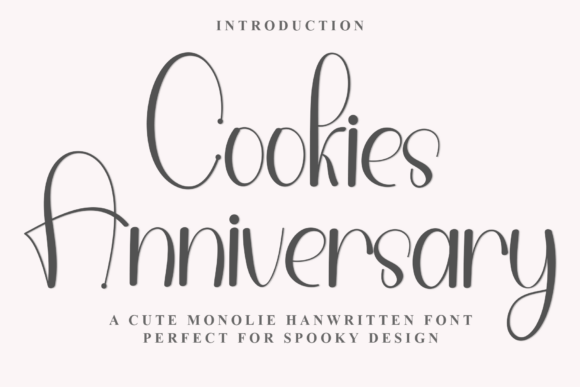 Cookies Anniversary Font for Editorial Design