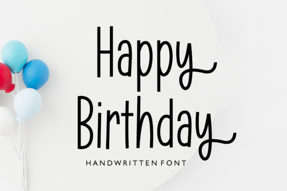 Happy Birrthday Font for Handmade Makers