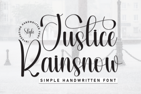 Justice Rainsnow Font for Web Designers