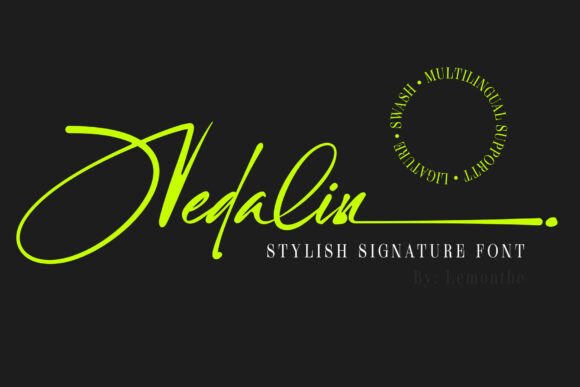 Nedalin: A Modern Signature Font for Web Design