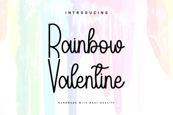 Rainbow Valentine: A Sweet Handwritten Typeface for Editorial Design