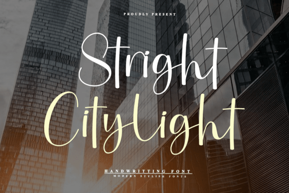 Stright Citylight Font for Handmade Branding