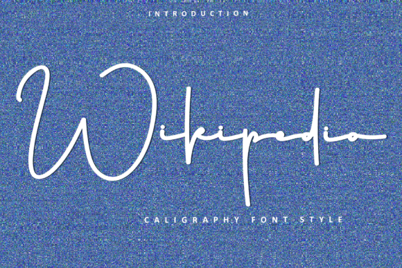 Wikipedia: A Festive Script Handwritten Font for Makers
